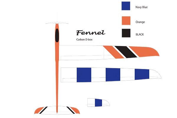 FENNEL(フェンネル)  オレンジ/紺/白　カーボンＤボックス仕様　ネット限定商品